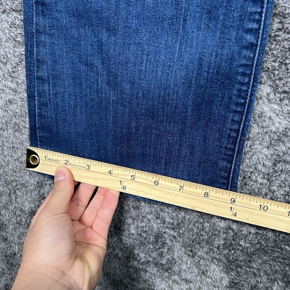 Banana Republic Stretch Jeans Womens 26/2 Classic Wide Leg Flare 30x33 Dark Wash - Picture 6 of 9